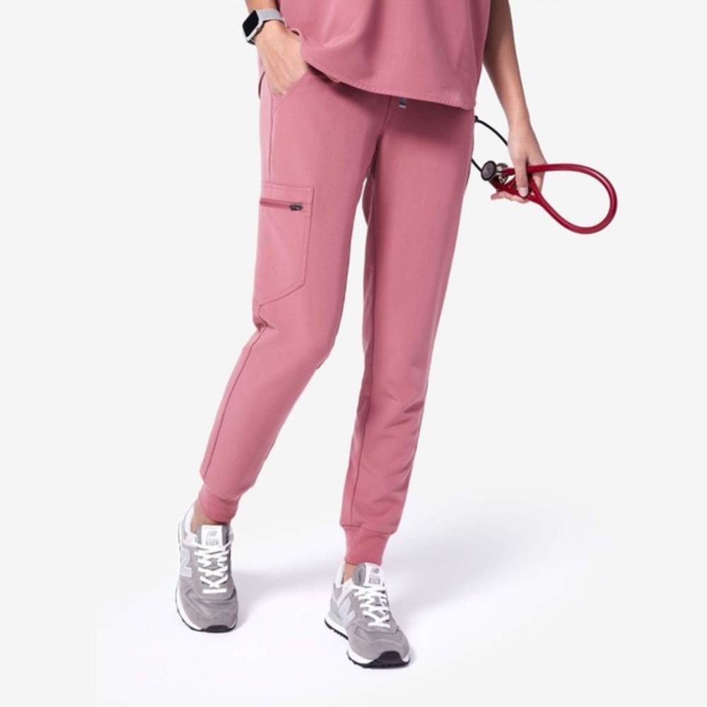Figs Mauve Pink Zamora Jogger Scrub Bottoms XS Petite